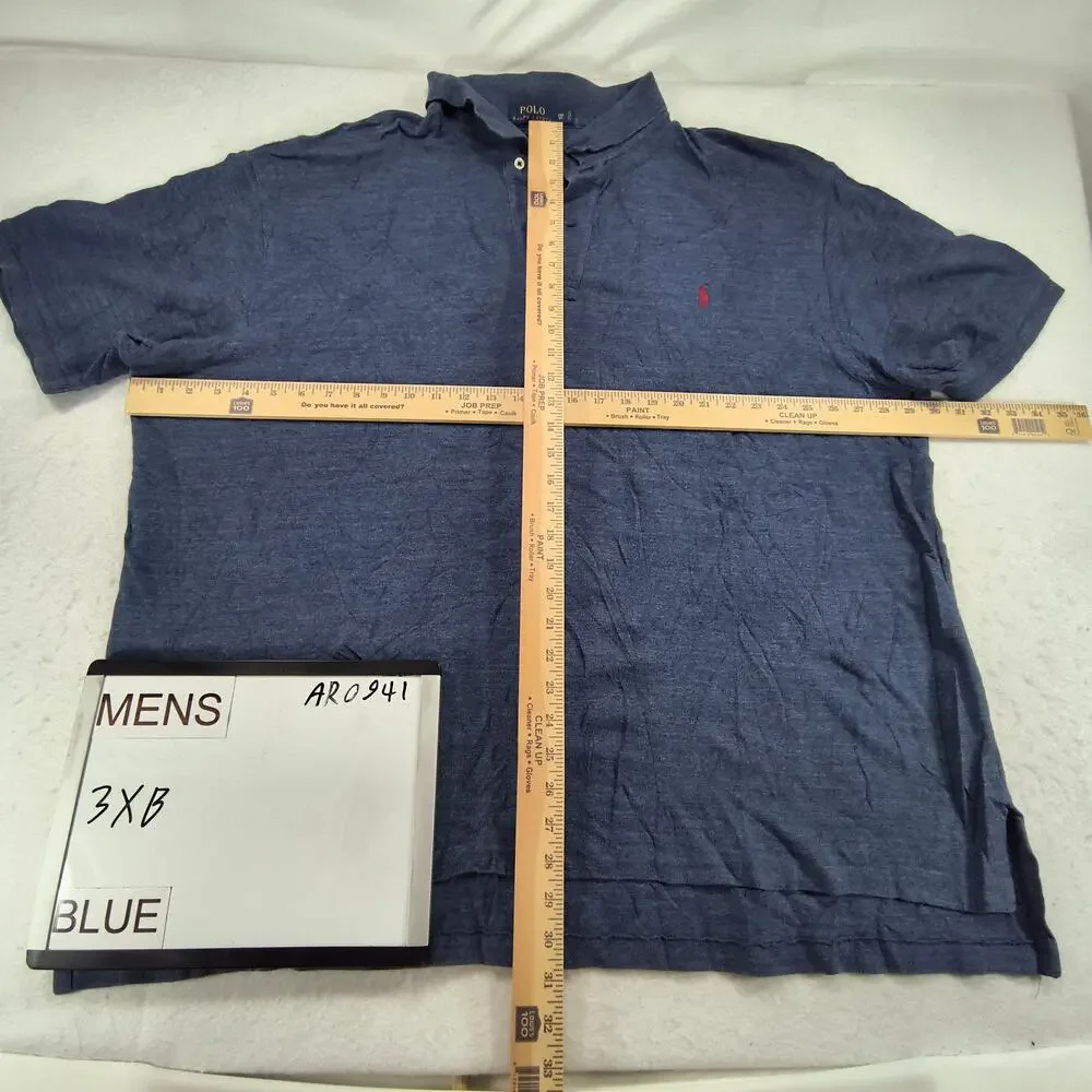 Polo Ralph Lauren Short Sleeve Collared Polo Shirt Mens Size 3XB Blue Red